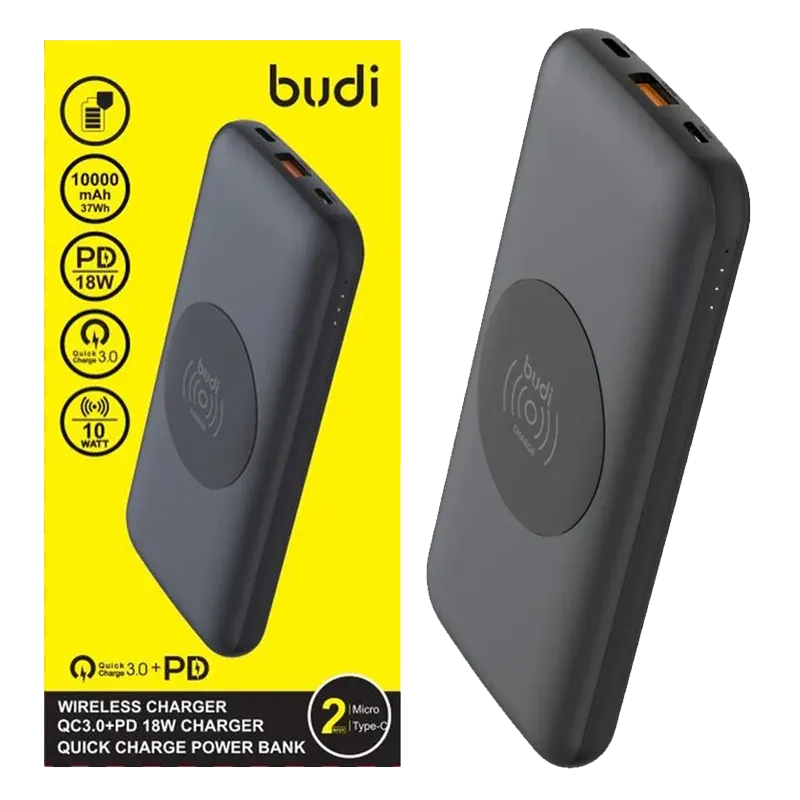 Budi PB098B 10000mAh powerbank Mascom International.webp